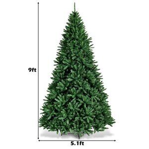 Costway 9ft Hinged Christmas Tree Douglas Full Fir Tree 3594 Tips